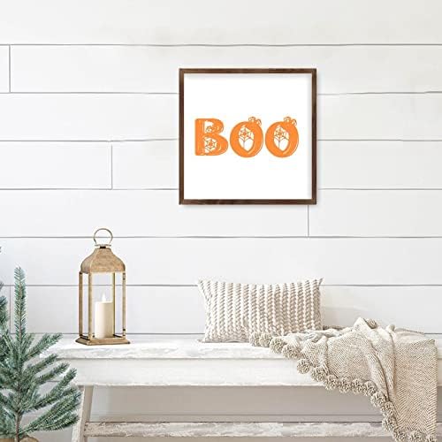 COCOKEN 12x12 Spider Web Wooden Plaque with Frame