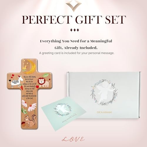 Oraaham Baby Wall Cross Decor Angel Ornament