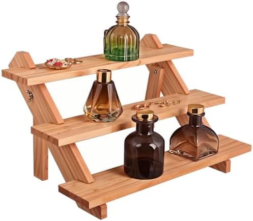 Wooden 3 Tier Display Riser for Perfume and Decor