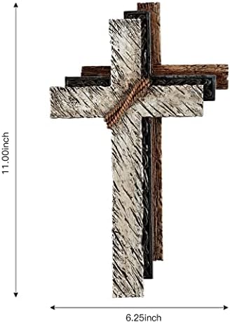 Eagrafts Wood Texture Resin Wall Cross