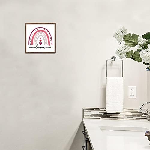 Wadcall Farmhouse Wall Art Rainbow Decor Sign