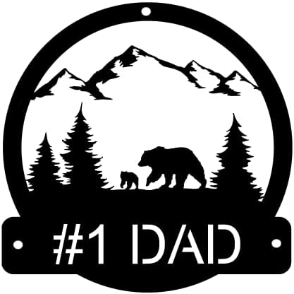 Bear Family Mountain Forest - Dad Metal Signs Wall Decor