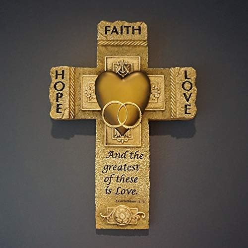 Faith Hope Love Marriage Wall Cross by Abbey CA Gift