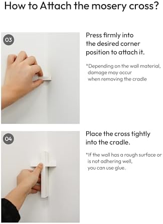 Mosery Wall Cross Corner-Attached White 59 Inch