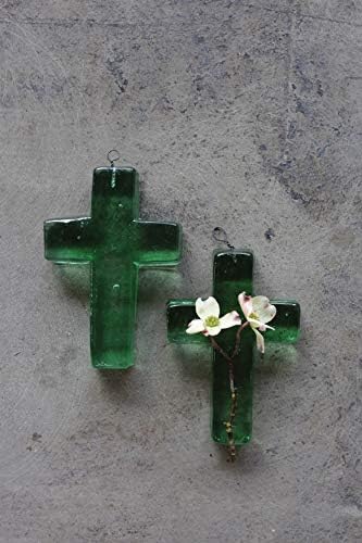 Creative Co Op Recycled Glass Wall Cross