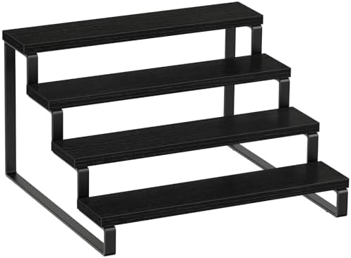 Giikin 4 Tier Wooden Display Stand Black
