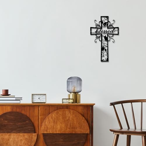 Rajukit Elegant Christian Wall Crosses - Premium Metal Wall Decor