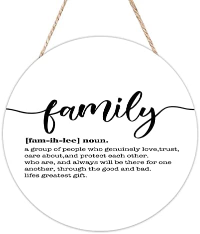 Funny Noun Dictionary Family Front Door Hanger Inspirational Quote Sign