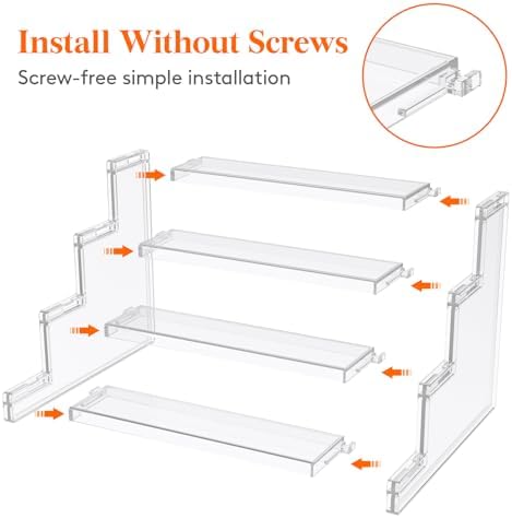 Lifewit 4 Tier Clear Display Riser Stand 9 Inch 2-Pack