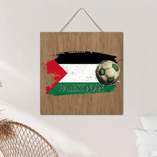Inspirational Football Theme Wooden Wall Sign 12x12 Inch