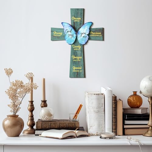 Panelee 1181 Inch Cross Wall Decor Bible Verse Sign