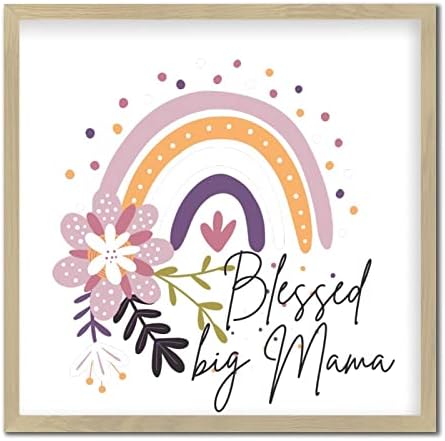 Blessed Big Mama Framed Wood Sign 12x12in