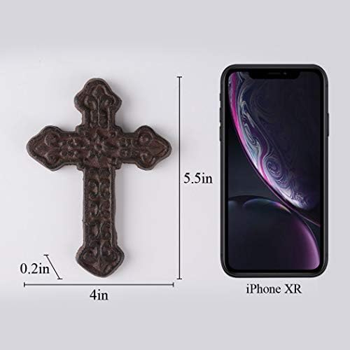 BRASSTAR Cast Iron Wall Cross Rustic Decor