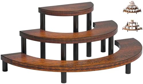 3 Tier Risers Display Stand Wooden Cupcake Holder
