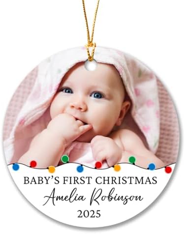 Personalized Babys First Christmas Ornament 2023