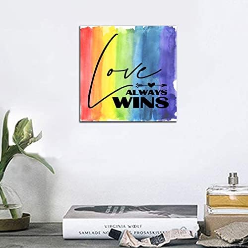 Pride Wood Wall Sign 6x6 Inches Home Decor Art