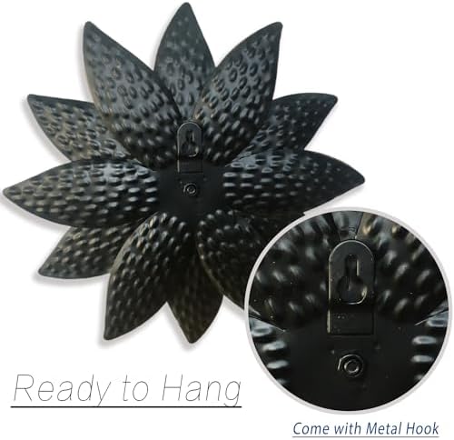 Picfarce 10 Inch Metal Flower Wall Sculpture