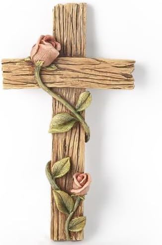 BC Home Decor 825 H Rose Cross Wall Decor