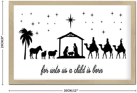Modern Nursery Wall Decor Sign with Frame