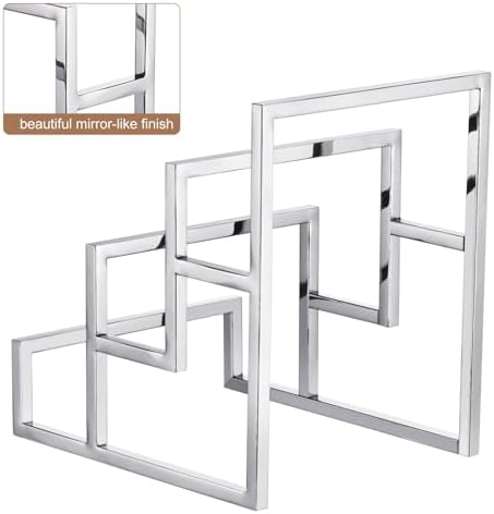 Uxcell Clutch Purse 3 Layer Display Stand - Silver 2Pcs