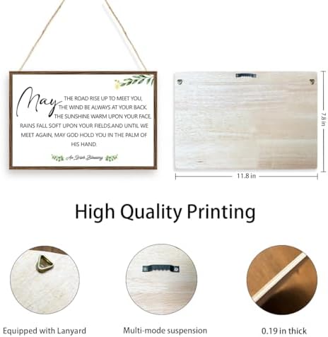 Irish Blessing Sign Wood Plaque Wall Decor