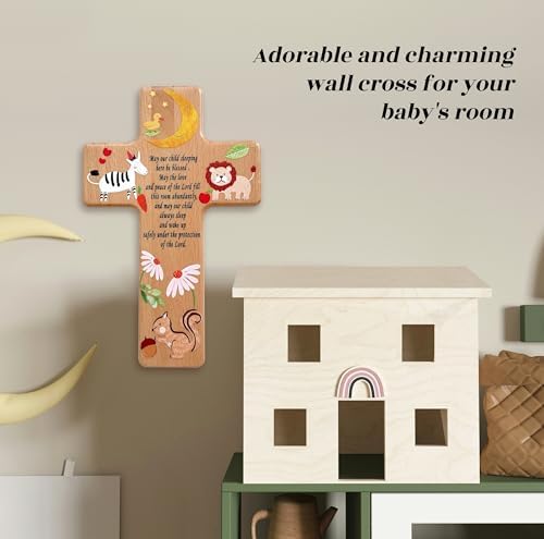 Oraaham Baby Wall Cross Decor Angel Ornament