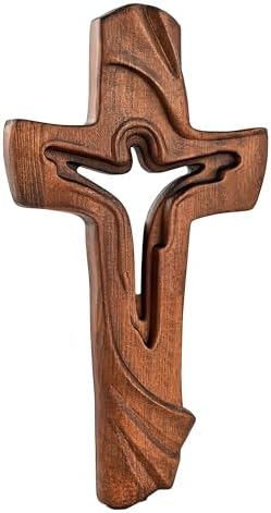 BGCOPPER Wooden Cross Wall Decor 14 Inch
