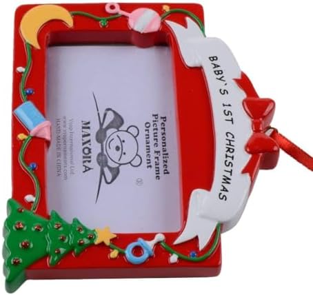 Babys First Christmas Personalized Photo Ornament Frame
