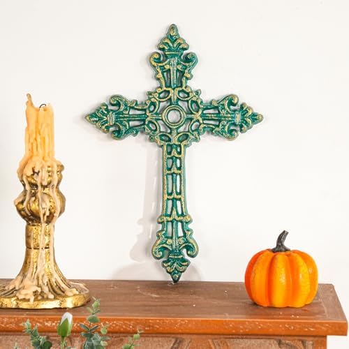 Sungmor 4PC Embossed Cast Iron Wall Cross Decor