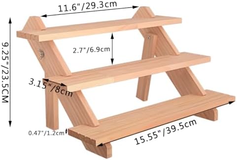 Wooden 3 Tier Display Riser for Perfume and Decor
