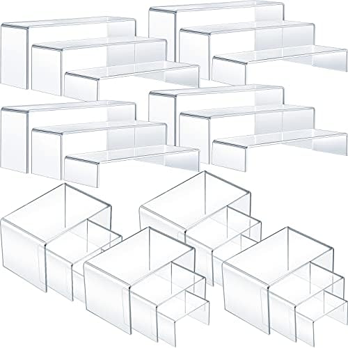 8 Sets Acrylic Display Risers for Cakes and Decorations