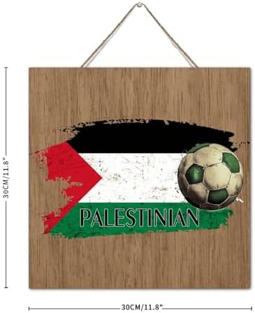 Inspirational Football Theme Wooden Wall Sign 12x12 Inch