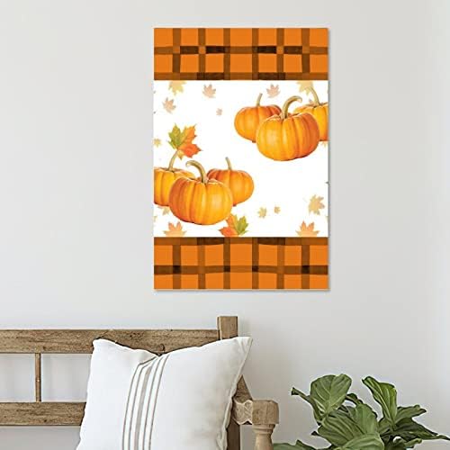Wooden Sign Fall Thanksgiving Autumn Pumpkin Maple Leaf Decor