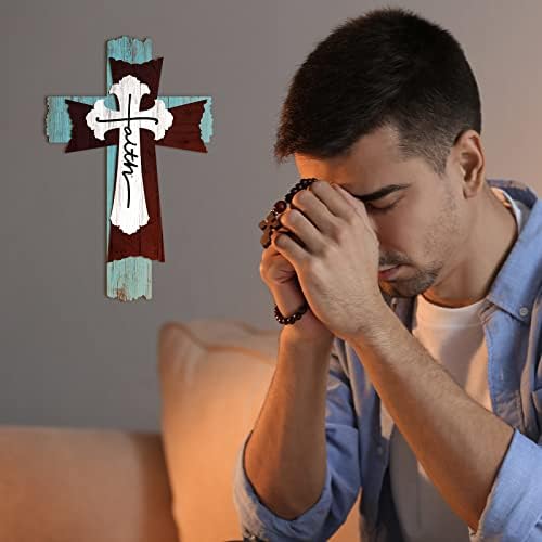 Yookeer 3 Layer Wooden Wall Cross Decor