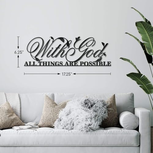 With God All Things Are Possible Metal Wall Decor 1