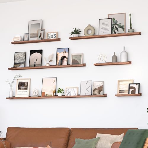 Heimlove Floating Shelf Set of 2 48 Inch WallMounted Picture Ledge