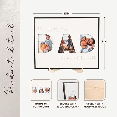 Creative DAD Letter Photo Frame With 3 Slots