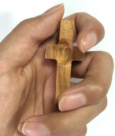 Cross My Heart Encouragement Gift Wooden Cross for Anxiety Relief