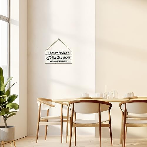 May God Bless This Home Wooden Wall Decor Sign