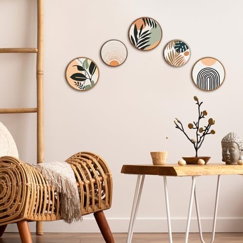 Qunclay Bohemian Wall Art Decor Set 5 Pcs