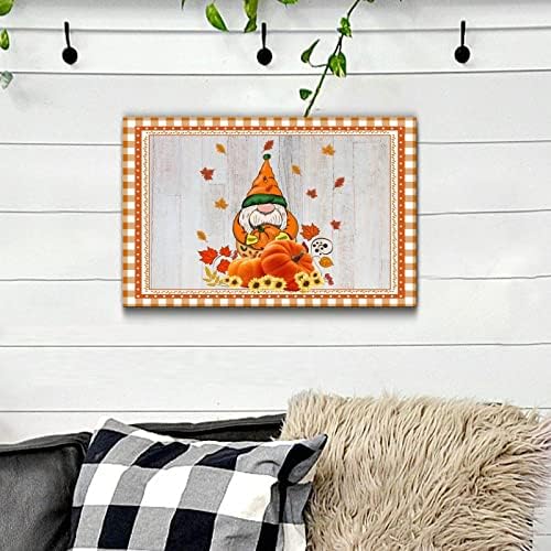 Fall Harvest Thanksgiving Wooden Sign 12x16in
