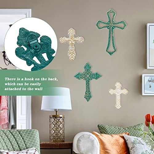 Sungmor 4PC Embossed Cast Iron Wall Cross Decor