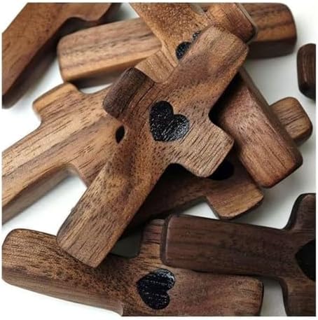 Quzzy 3Pcs Wooden Cross Wall Fidget Stress Relief