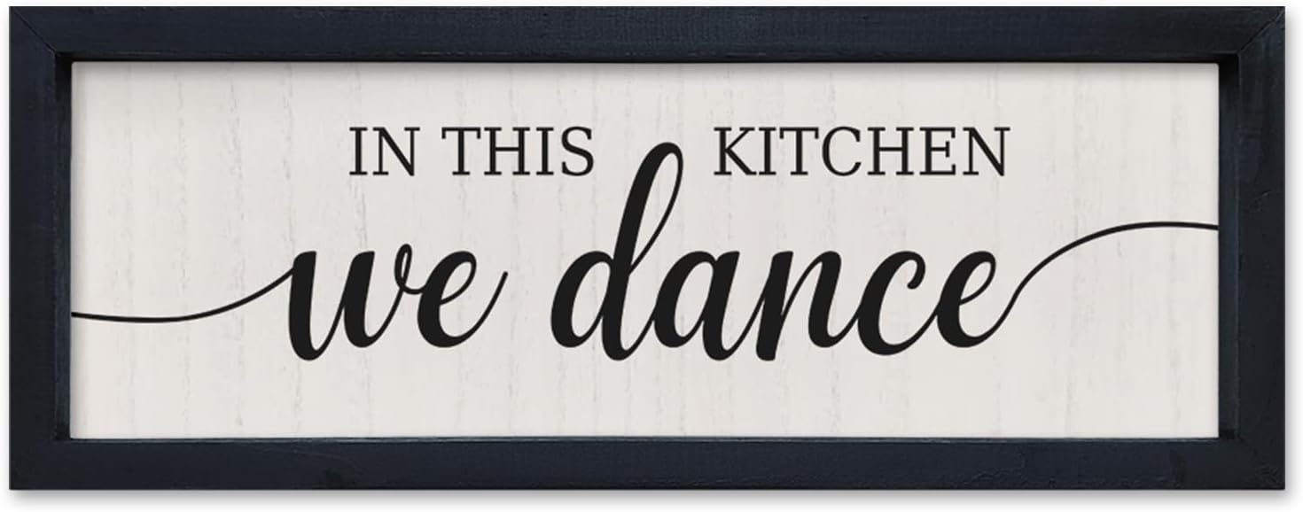 In This Kitchen We Dance Wall Sign 16x6