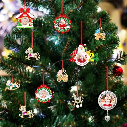 SICOHOME First Christmas Ornament 2024 for Newborn Baby