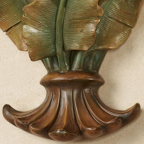 Touch of Class Bamboo Tropics Wall Shelf - Brown Green Russet