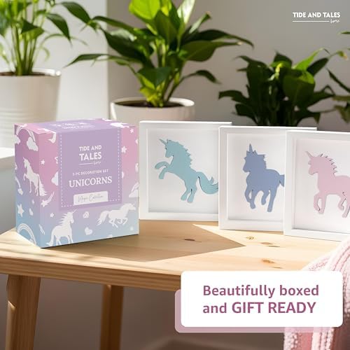 TideAndTales Unicorn Wall Decor Set of 3
