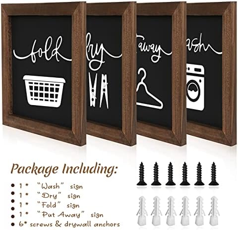 Farmhouse Laundry Room Decor Signs Set of 4