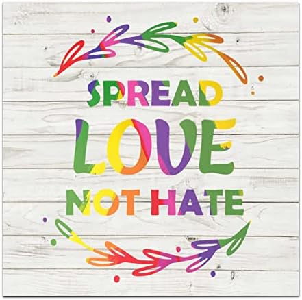 Pride Parade Wood Signs 6x6 Rainbow Wall Art