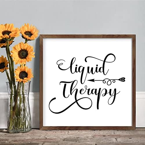 Liquid Therapy Framed Wood Sign 12x12